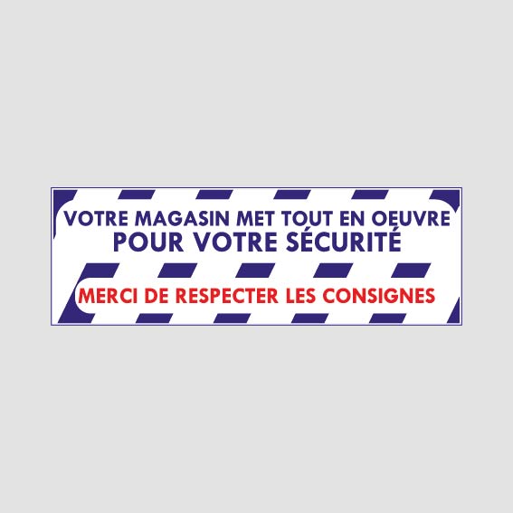 Ruban Papier - « MERCI DE RESPECTER LES DISTANCES DE SECURITE »