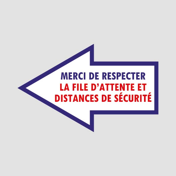 Ruban Papier - « MERCI DE RESPECTER LES DISTANCES DE SECURITE »