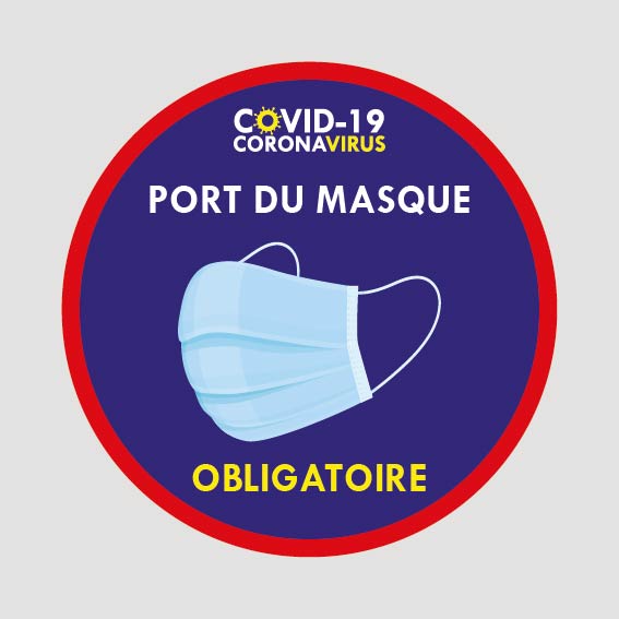 ADHESIF MASQUE OBLIGATOIR